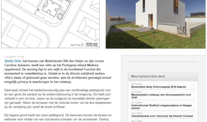 House in Ajuda in&nbsp;Architectenweb